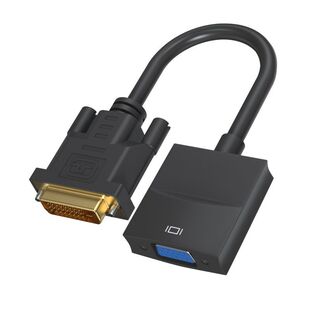 联珵 dvi转vga转换器电脑主机显卡接显示器投影仪24+1高清转接线