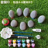 Hand-painted stone painting flat stone size DIY pebble painting pebble painting creative stone painting materials for painting thumbnail 8