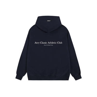 玫红色字母标语连帽卫衣