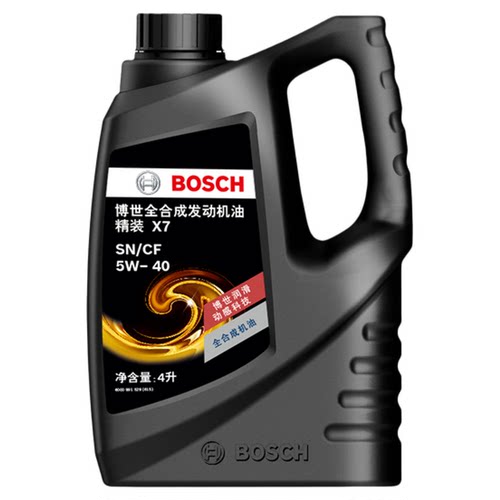 博世精装X7全合成机油5W-40汽车发动机润滑油SN级正品 1L装 4L装
