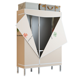 简易衣柜家用卧室布衣柜出租房用单人宿舍小户型组装儿童收纳衣橱