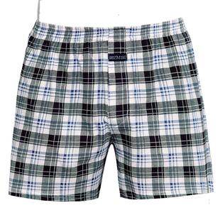 男士纯棉阿罗裤内裤宽松平角裤大码高腰全棉睡裤胖子短裤四角裤头