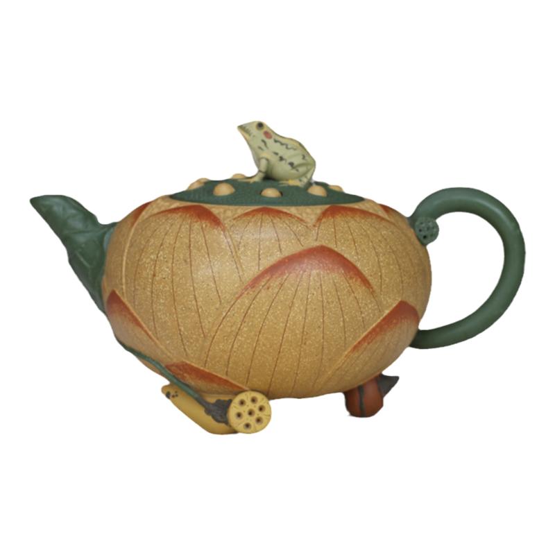 原矿老段泥紫砂壶名家孔祥生纯全手工泡茶壶荷塘月色功夫茶壶茶具