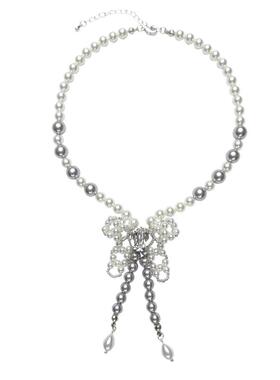 施家珍珠项链高级感轻奢小众手工串珠珍珠项链蝴蝶重工项链配饰女