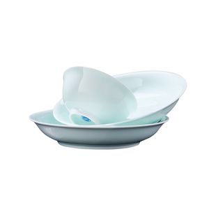 景德镇官方陶瓷面碗大碗高温纯色釉家用中式餐具组合新婚乔迁礼物