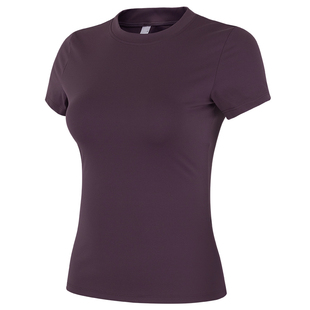 健身女孩夏季瑜伽服短袖薄款速干高弹运动上衣显瘦普拉提训练T恤