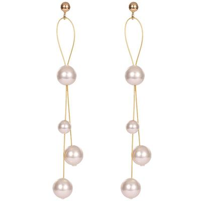 显脸瘦的长款珍珠耳环