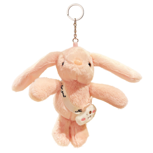毛绒挎包长耳兔钥匙扣精致高颜值玩偶包包挂饰送女生礼物情侣公仔