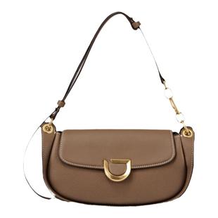 【直降】迪桑娜女包真皮流转系列高级单肩斜挎包腋下包复古马鞍包