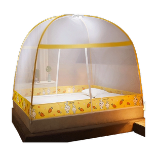 杜威卡夫2025新款免安装蒙古包蚊帐家用卧室防摔夏季可折叠拆洗