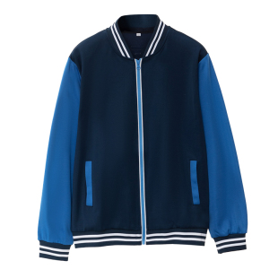 初中学生校服套装高中学校运动会丙蓝色棒球服外套外衣男女同款装