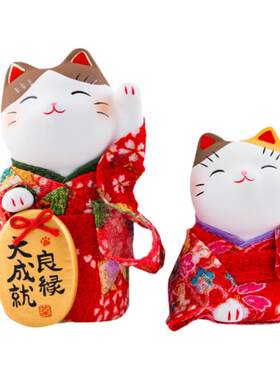 圣诞节和服招财猫创意礼物手工制