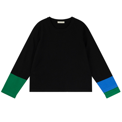 大码时尚弹力条纹百搭打底衫