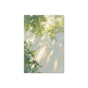 光影治愈系艺术客厅挂画2026新款奶油风绿色油画卧室玄关装饰画
