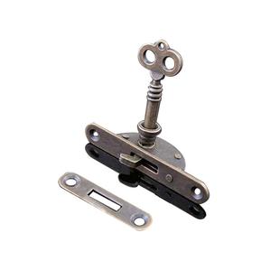 古铜锁老式仿古锁复古锁中式柜子锁头半月锁柜台锁半圆古典锁箱锁