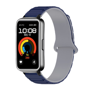 适用华为手环8表带硅胶磁吸工字款huawei手环9/10代腕带男款智能运动牢固高级便捷工装男女通用新款设计升级