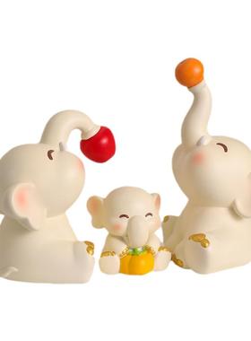 吉祥三宝大象摆件高级感客厅电视酒柜装饰品搬家礼物乔迁新居礼品