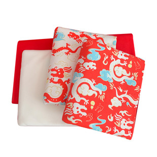 喵爸喵妈原创龙宝宝红布纯棉精梳婴儿新生儿全棉手工面料宝宝布料