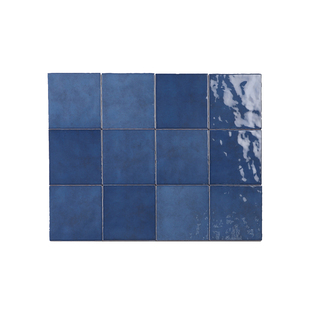 蓝色渐变手工砖摩洛哥风格瓷砖厨房卫生间墙砖民宿咖啡厅釉面砖