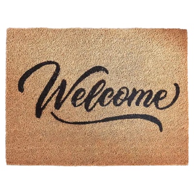 入户门艺术英文字母欢迎椰棕地垫