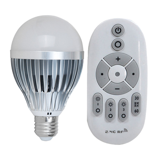 智能遥控灯泡可调光调色led灯e27螺口小夜灯台灯护眼节能三色中性
