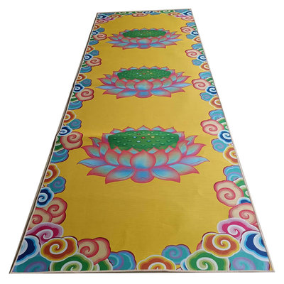 金莲花佛堂寺院地毯满铺家用莲花地毯佛前禅修打坐走廊入户门地垫