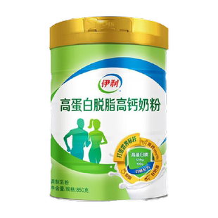 伊利高蛋白脱脂高钙奶粉中老年成人女士营养健身低脂牛奶礼盒装