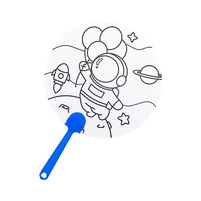 儿童diy手工卡通涂鸦扇子小礼品