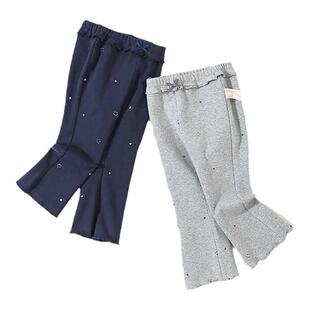 儿童裤子2025秋装新款女童休闲裤宝宝喇叭裤春秋季女宝洋气打底裤