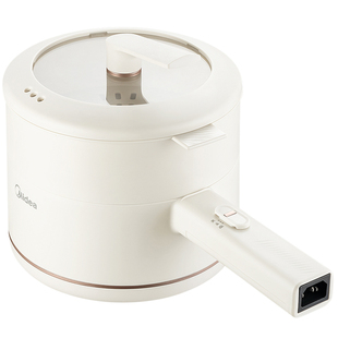 美的小宿舍电锅炒煮两用1到2人食多功能一体带手柄上蒸下煮不粘锅