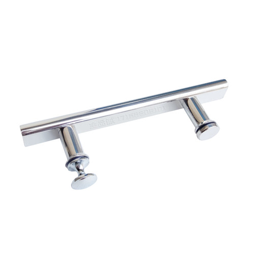 淋浴房五金配件浴室玻璃屏风隔断推拉移门扁管把手黑色不锈钢拉手