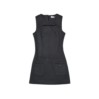 SeiCarinaY蝴蝶结装饰背心裙