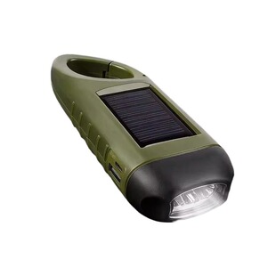 多功能手摇电筒太阳能自充电自发电便携家用野外战备应急装备YJ2