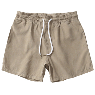 夏季沙滩裤男 三分裤男 速干短裤男生超短裤 纯色简约百搭3分短裤