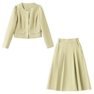 女士小香风连衣裙两件套女