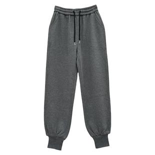 运动裤女秋冬季加绒2025新款高个子加长高腰显瘦超长休闲束脚卫裤