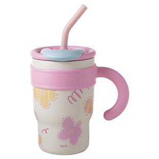 保温马克杯杯子女生大容量高颜值吸管杯陶瓷内胆办公室水杯带盖