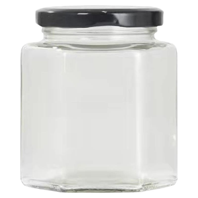 六棱酱菜喜蜜分装带盖玻璃瓶