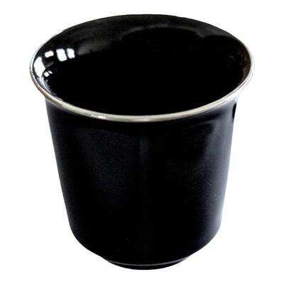 觅白包银纯手工乌金釉茶杯品茗杯
