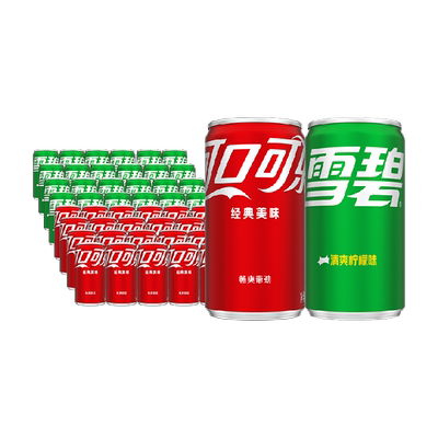 可口可乐+雪碧饮料200ml*48罐