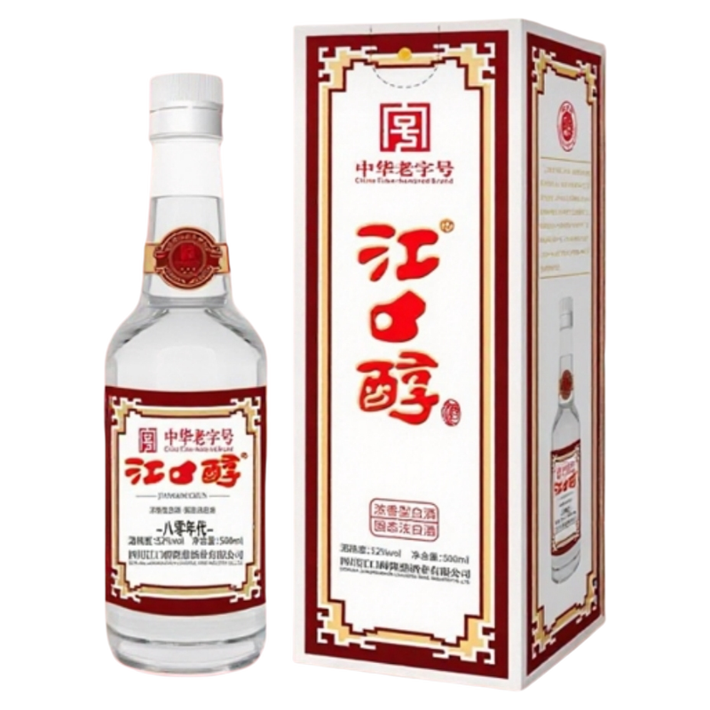 【中华老字号】江口醇80年代经典浓香型白酒52度500ml*1瓶
