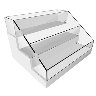 冰饮奶茶店透明饮品杯架鲜榨果汁冰镇饮料台三层阶梯展示架亚克力