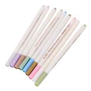 剪贴sta多用途火漆图案上色金币手帐照片笔相册金属笔10色选黑卡