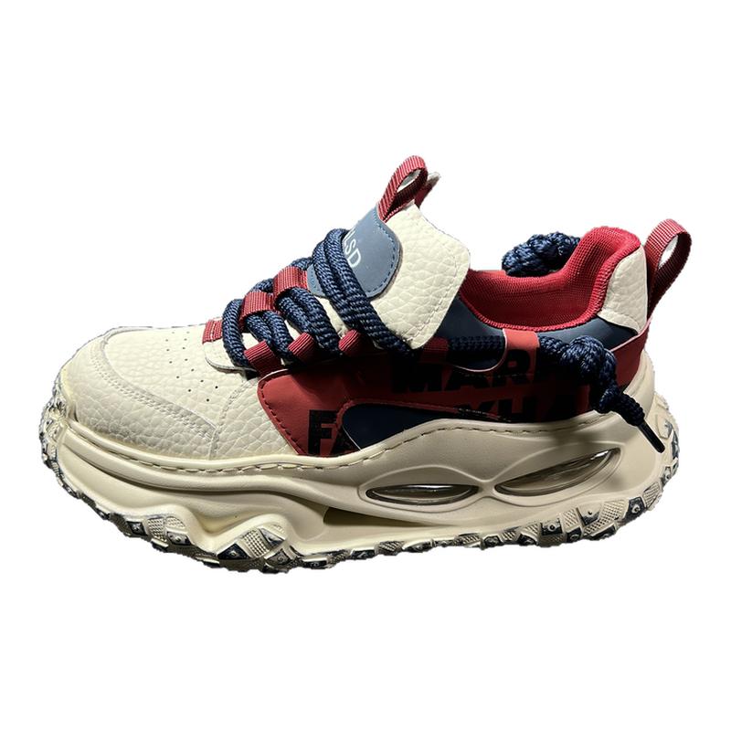 潮流男鞋2025新款秋季潮鞋厚底增高老爹鞋百搭时尚轻便运动休闲鞋