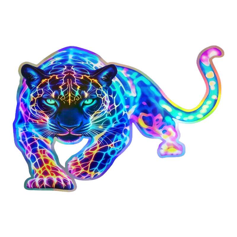 炫酷霓虹灯猎豹电动汽车尾贴夜光反光纸防划痕个性创意玻璃装饰贴