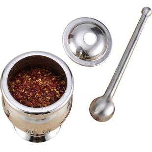 精铸实心304钢捣药罐实验室医用捣固废中药水泥朱砂老式研钵臼