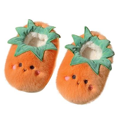 创意冬季水果时尚儿童棉拖鞋