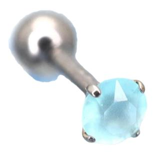 Shinma F-136钛合金高级感雾感钻蛋白石低饱和色细杆耳钉耳骨钉