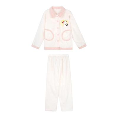 馨帮帮Homedress撞色卡通猫睡衣