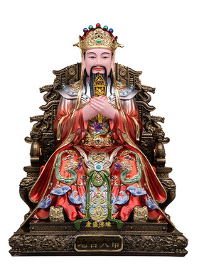 康盛佛缘三官大帝树脂彩绘摆件